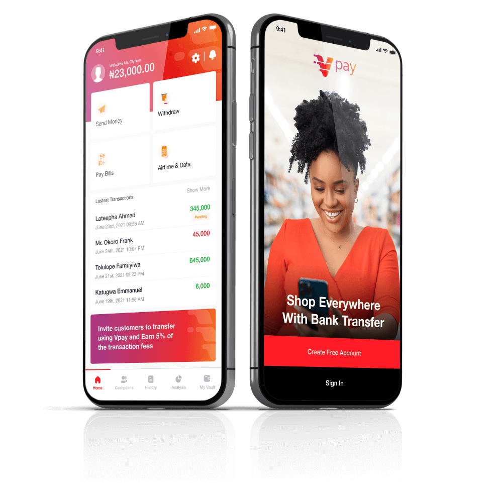 vpay on a mobile app
